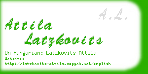 attila latzkovits business card